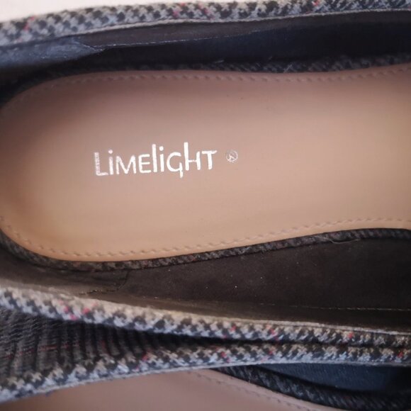 Limelight Ladies Lawson Grey & Black Plaid Slip On Loafers - Picture 3 of 10